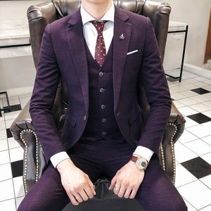 MBCA - New Men's Fashion Three-pieces Business Suits