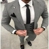 MBCA - Handsome Men's Slim Fit 3-Pieces Suit - Gray