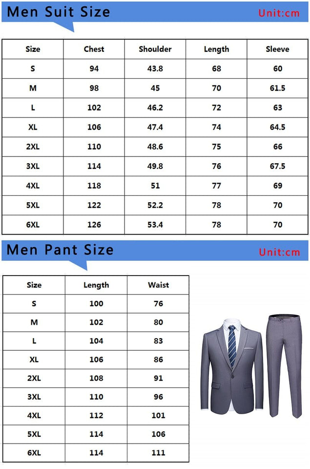 MBCA - High Quality Men's Fashion Slim Fit Formal Suit