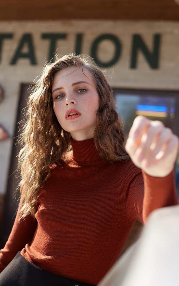 100% Wool Slim Fit Knitted Base turtleneck Sweater