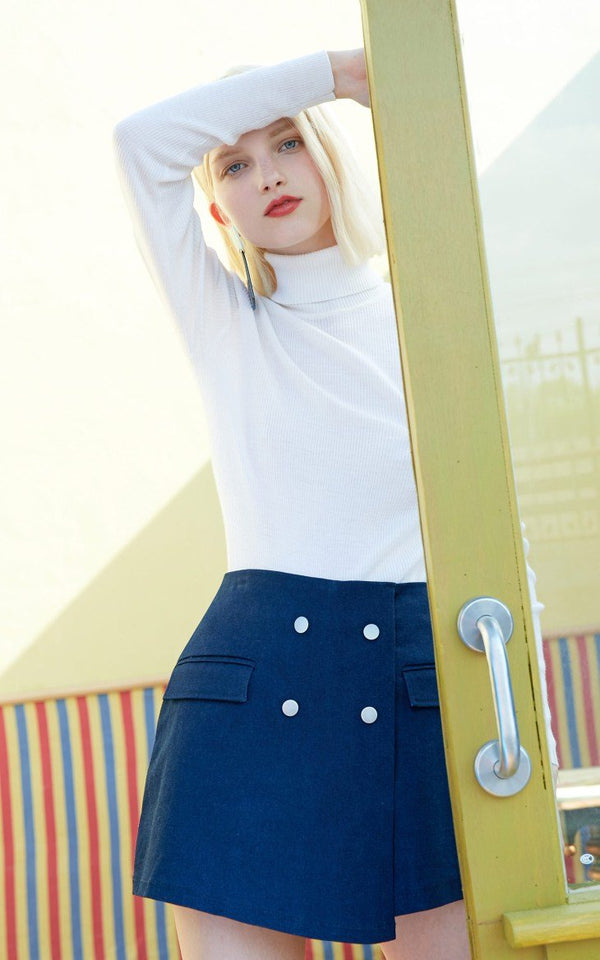 100% Wool Slim Fit Knitted Base turtleneck Sweater