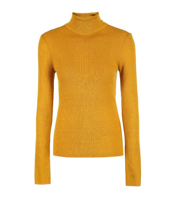 100% Wool Slim Fit Knitted Base turtleneck Sweater