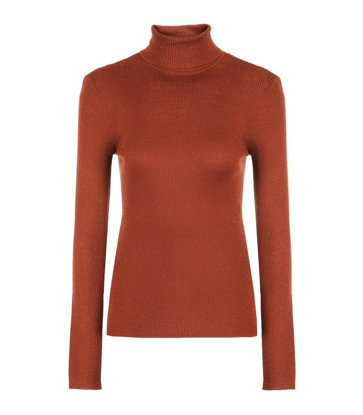 100% Wool Slim Fit Knitted Base turtleneck Sweater