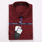 MBCA - Polka Dot Embroidery Men's Slim fit Long Sleeve Shirt