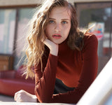 100% Wool Slim Fit Knitted Base turtleneck Sweater