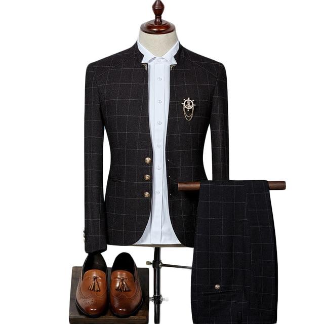 MBCA - Amazing Men's Slim Fit Plaid Suits