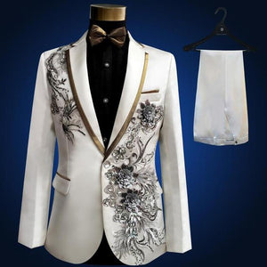 MBCA - Wonderful High Quality Embroidered Three Pieces Men's Set Suit