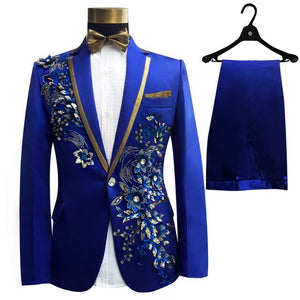 MBCA - Wonderful High Quality Embroidered Three Pieces Men's Set Suit