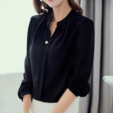 Wonderful Chiffon Office Work Slim Blouse