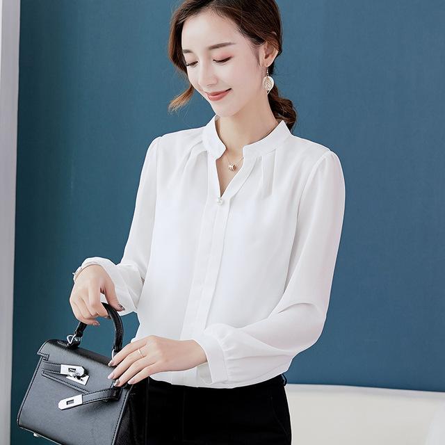 Wonderful Chiffon Office Work Slim Blouse