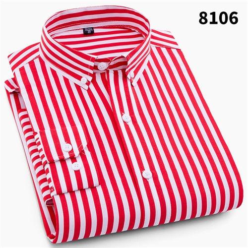 MBCA - New Arrivals Men's Striped Long Sleeved Casual Shirts