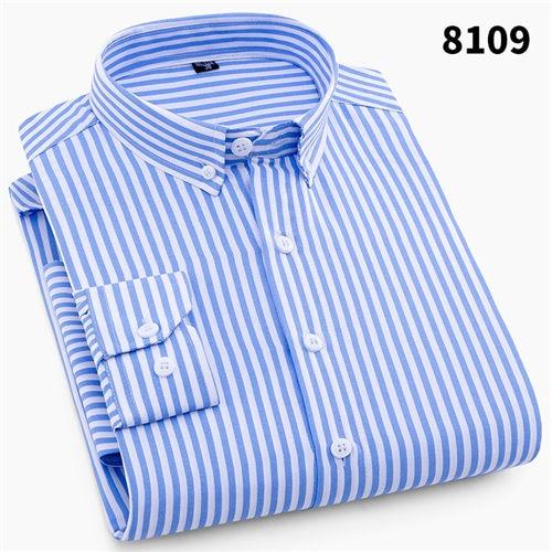 MBCA - New Arrivals Men's Striped Long Sleeved Casual Shirts