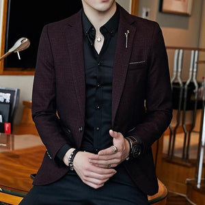 MBCA - Luxurious Spring Men's Striped Fashion Slim Fit Blazer